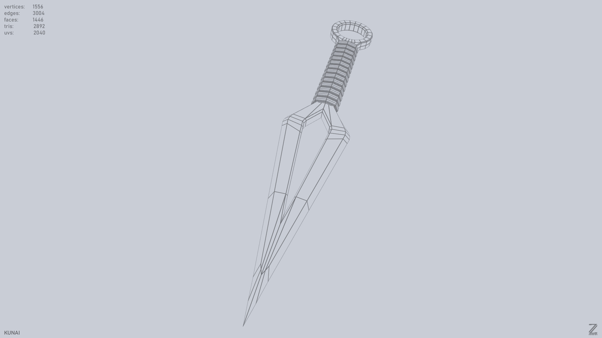 Kunai Low-poly 3D model_12