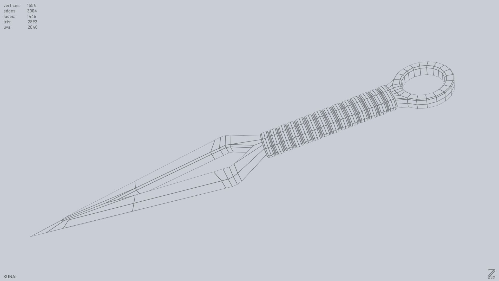 Kunai Low-poly 3D model_14