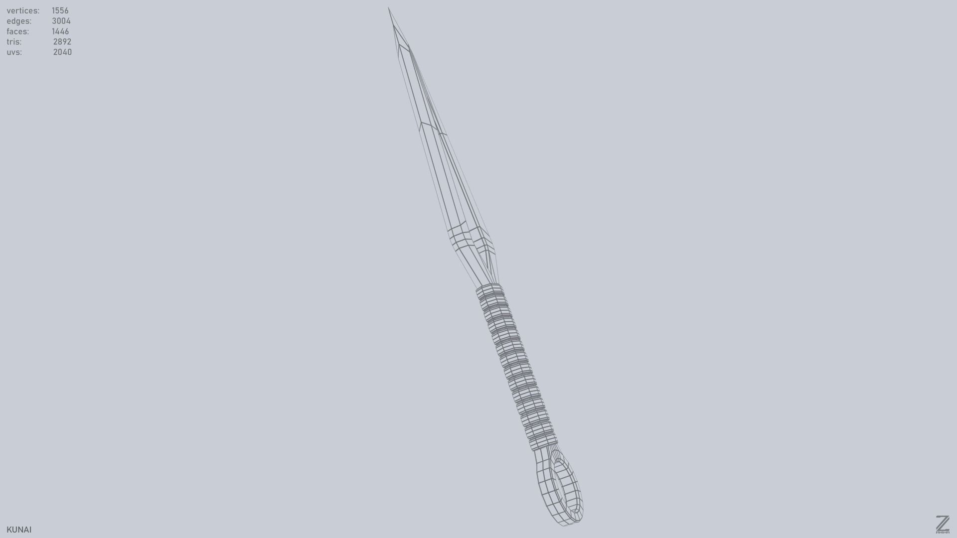 Kunai Low-poly 3D model_13