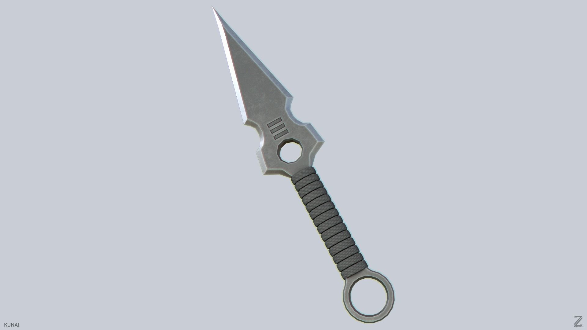 Kunai Low-poly 3D model_4