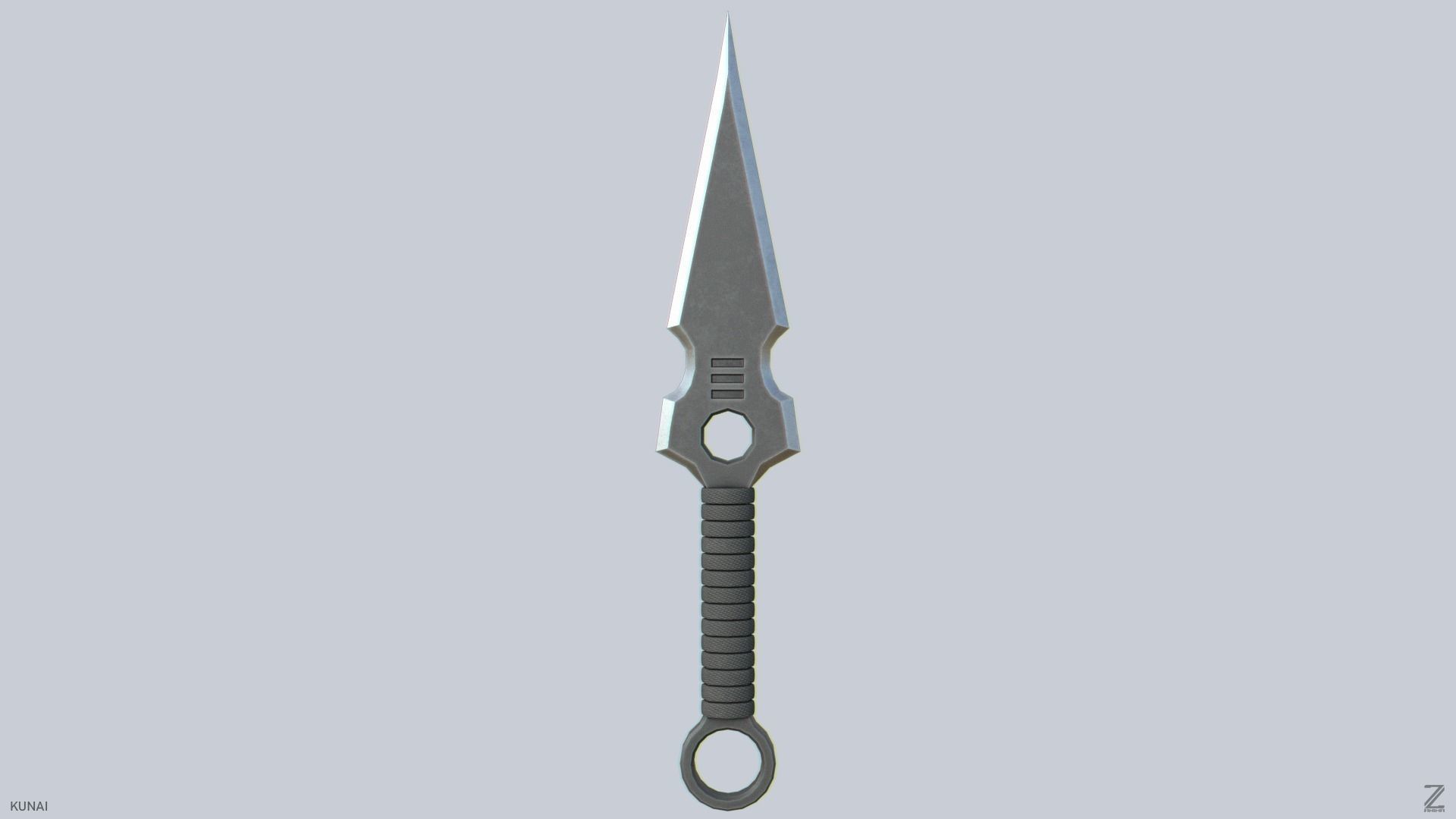 Kunai Low-poly 3D model_1