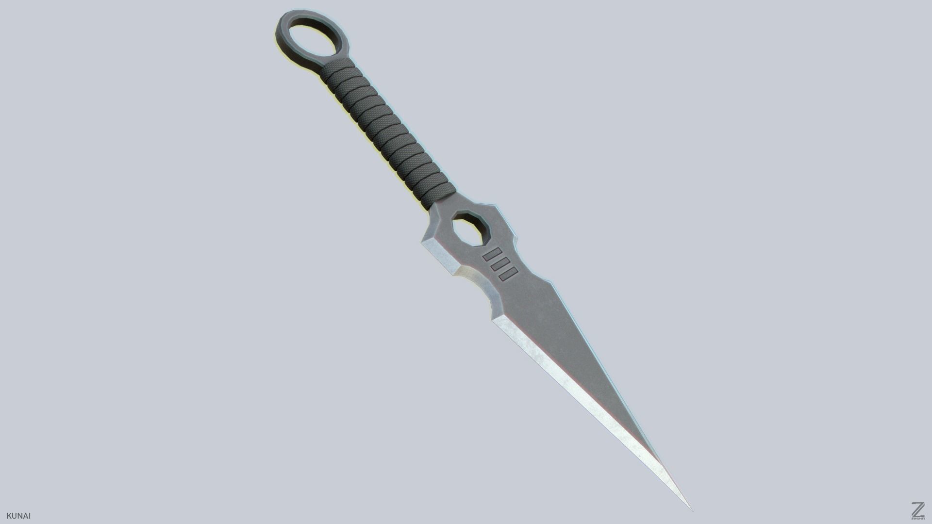 Kunai Low-poly 3D model_7