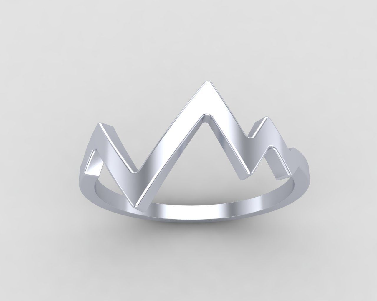 lightweight Heartbeat minimal ring 108-MW 3D print model_10