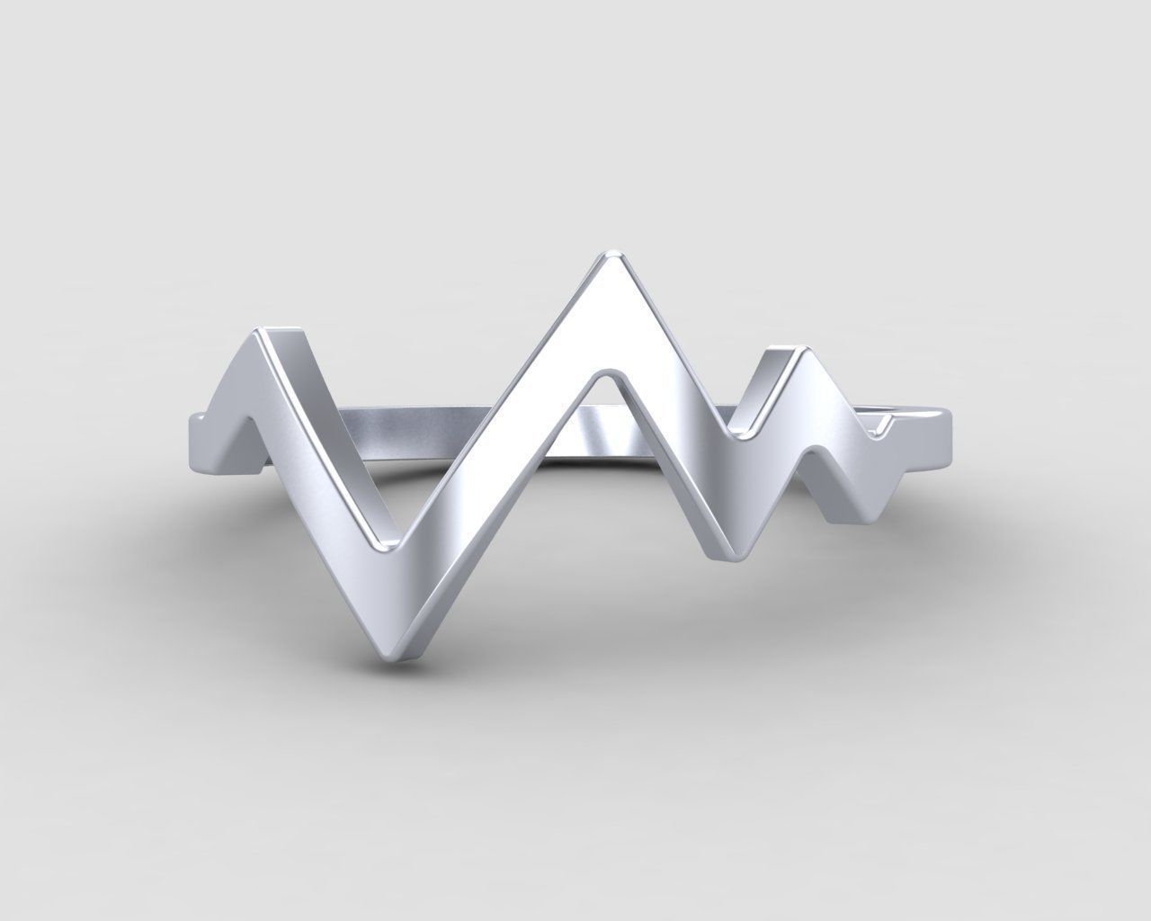 lightweight Heartbeat minimal ring 108-MW 3D print model_16