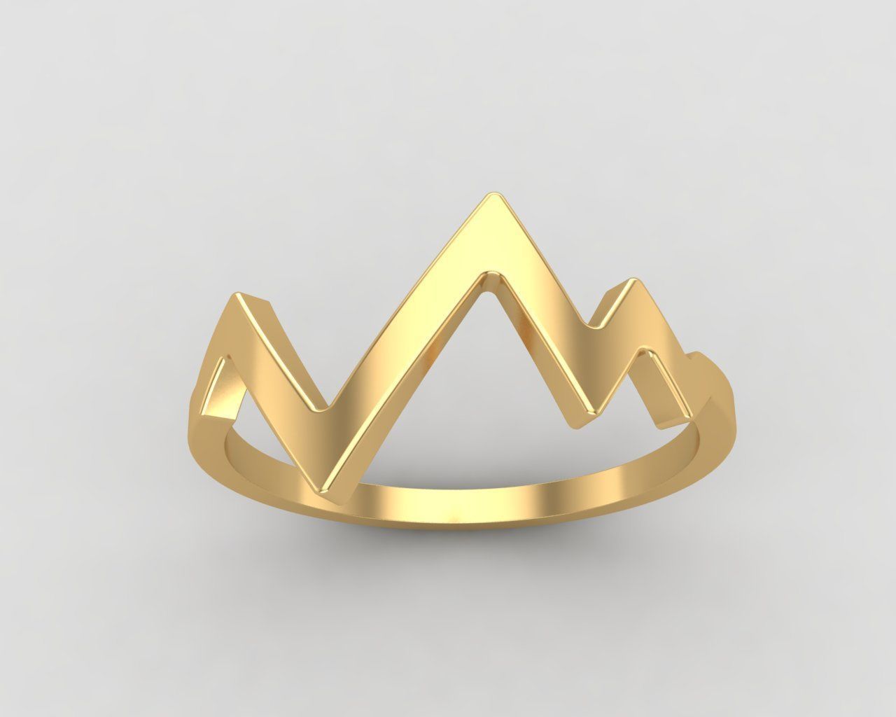 lightweight Heartbeat minimal ring 108-MW 3D print model_13