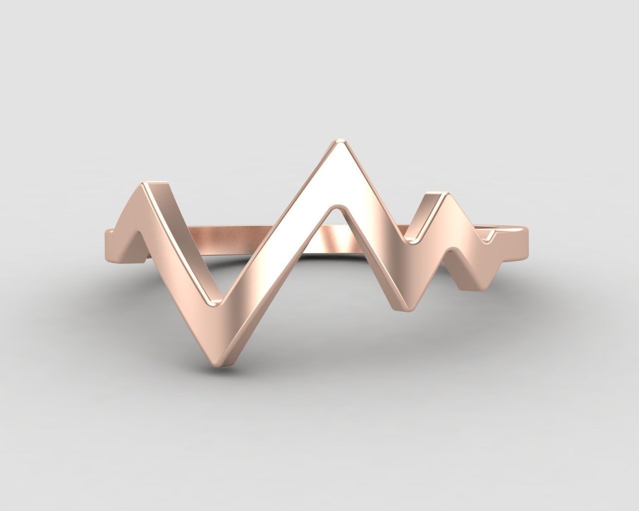 lightweight Heartbeat minimal ring 108-MW 3D print model_5