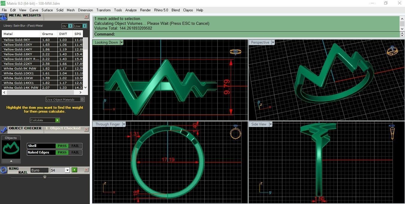 lightweight Heartbeat minimal ring 108-MW 3D print model_2