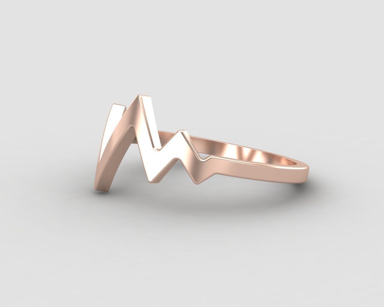 lightweight Heartbeat minimal ring 108-MW 3D print model_6