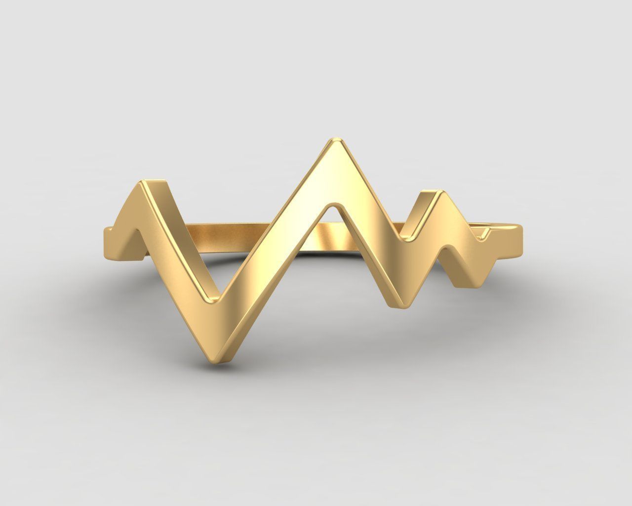 lightweight Heartbeat minimal ring 108-MW 3D print model_11