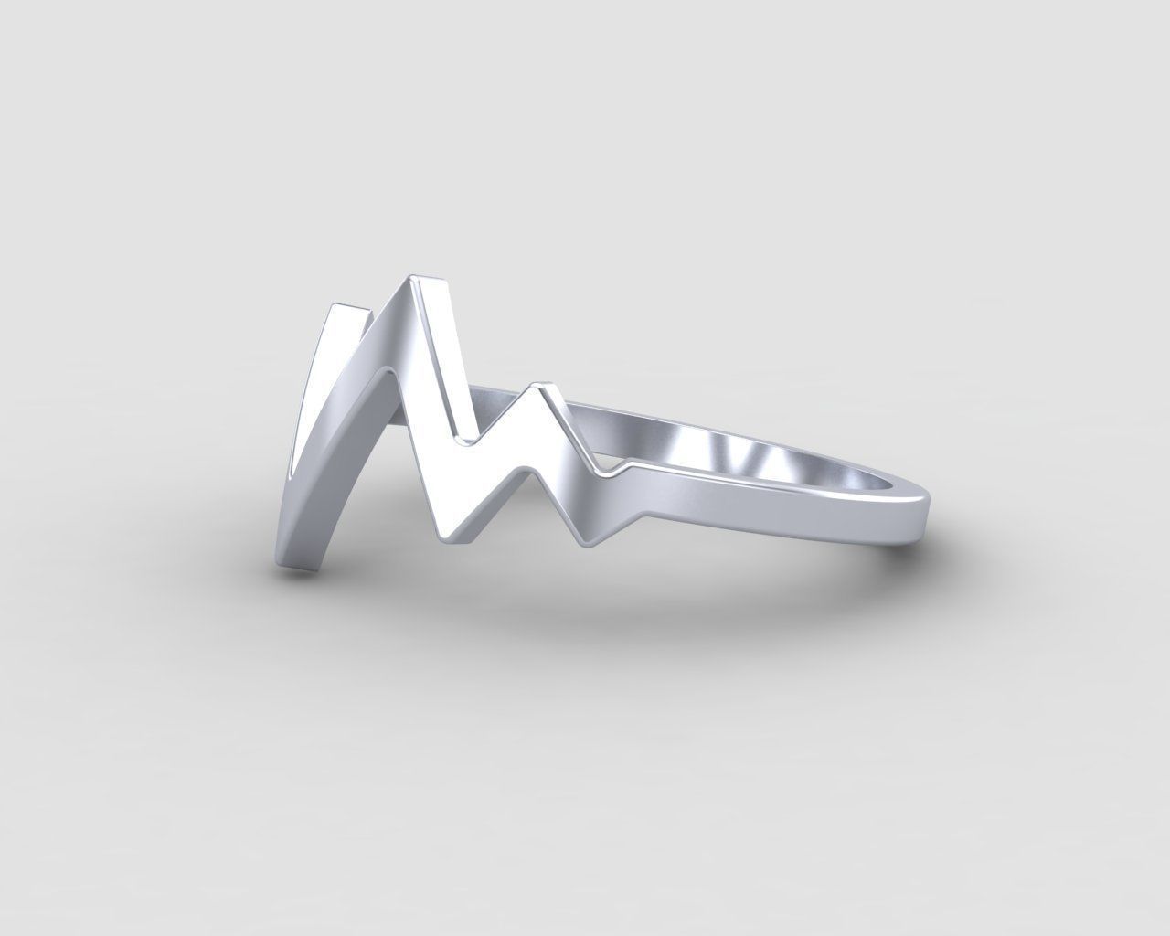 lightweight Heartbeat minimal ring 108-MW 3D print model_9