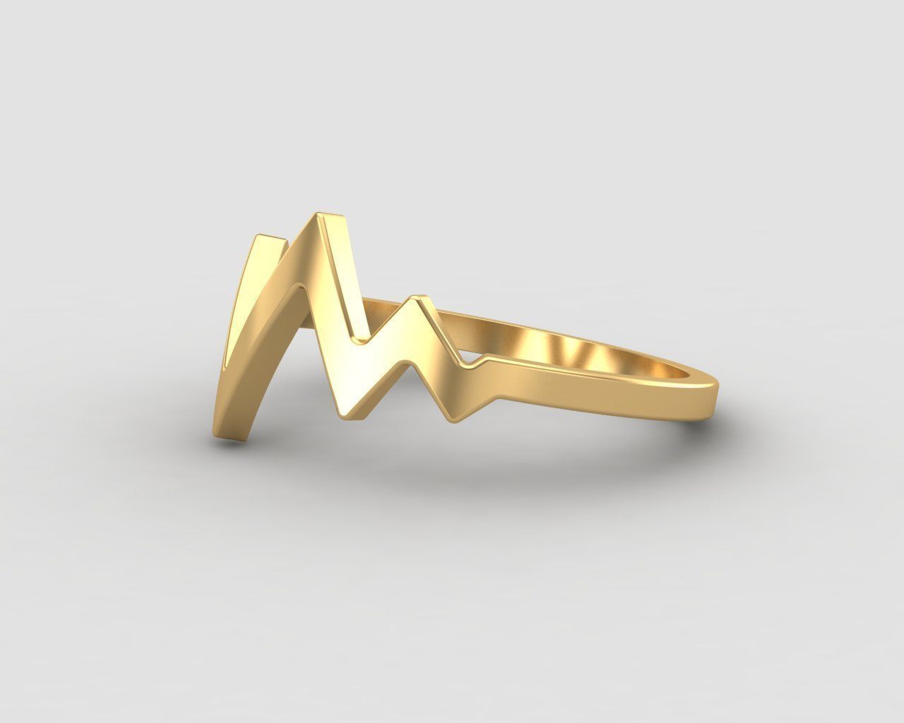 lightweight Heartbeat minimal ring 108-MW 3D print model_12