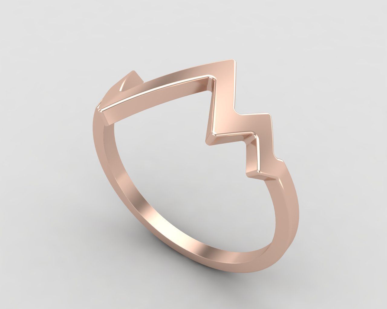 lightweight Heartbeat minimal ring 108-MW 3D print model_3