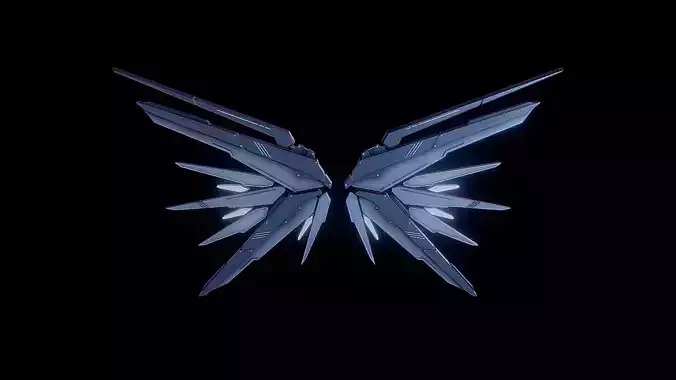 Robot Wings Low-poly 3D model