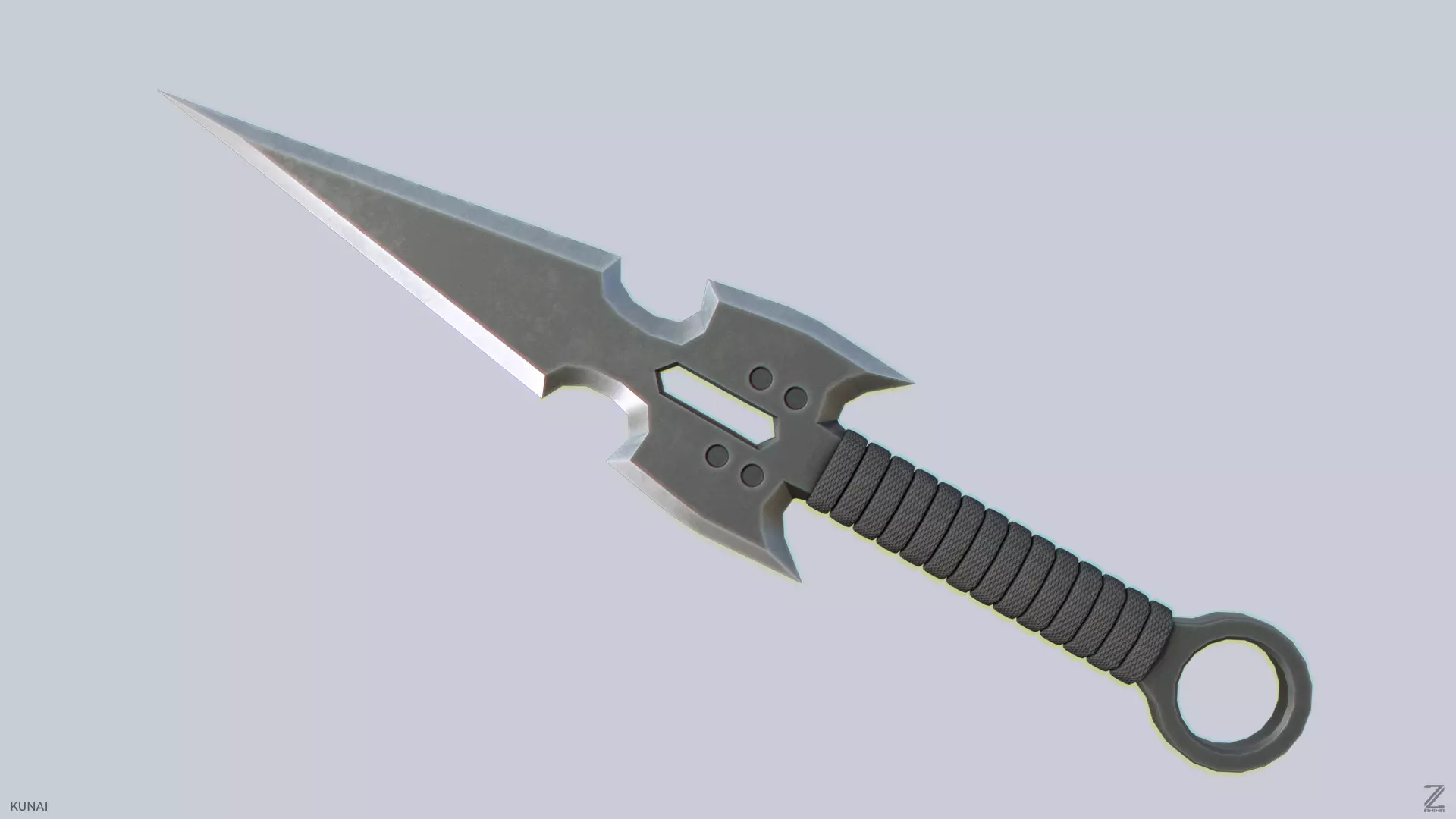 Kunai Low-poly 3D model_0