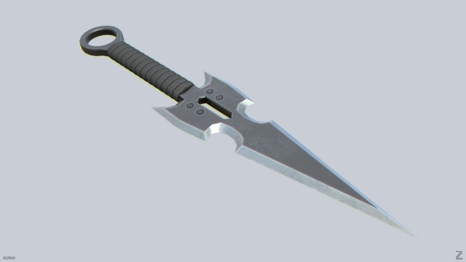 Kunai Low-poly 3D model_8