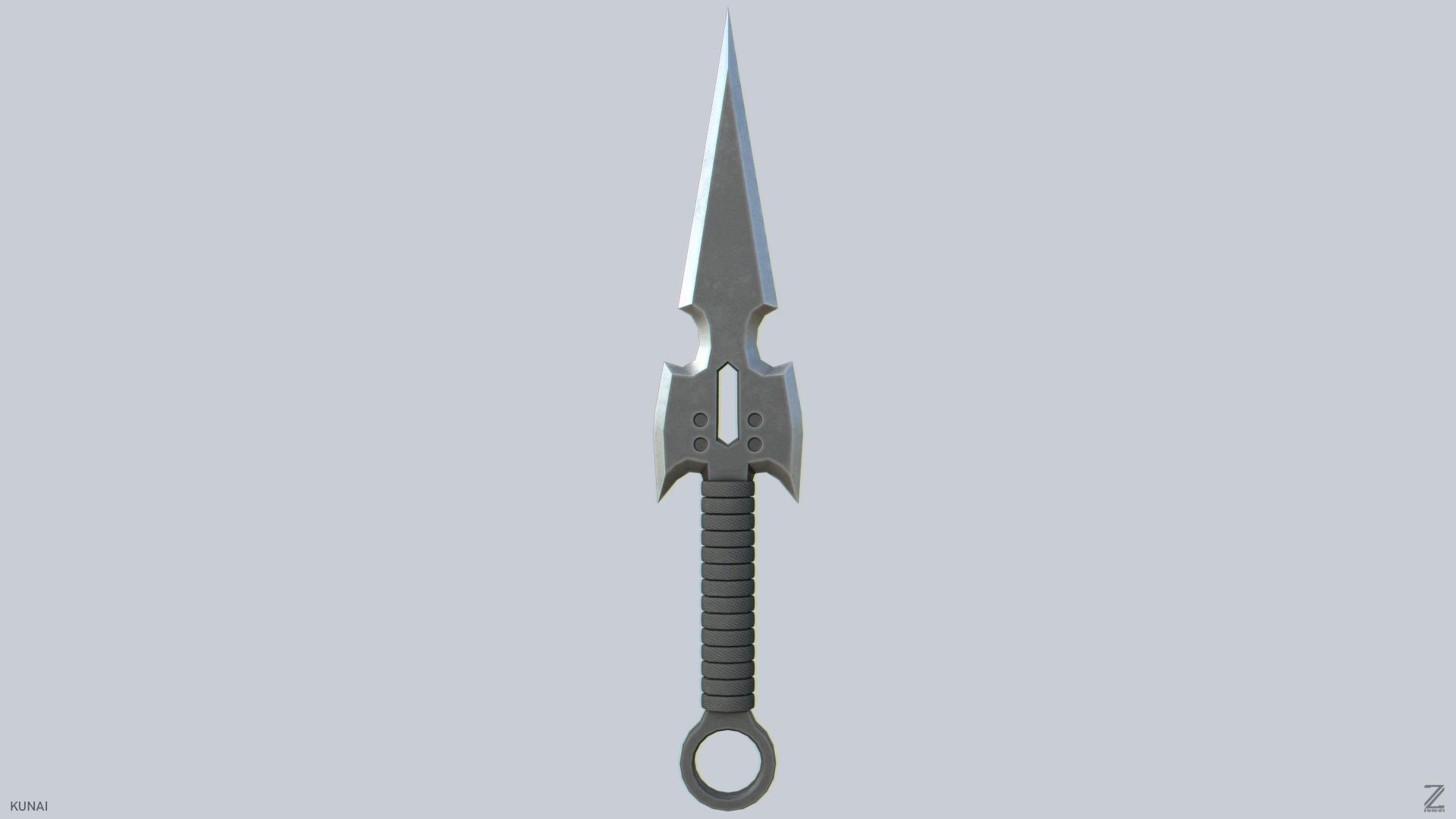 Kunai Low-poly 3D model_1