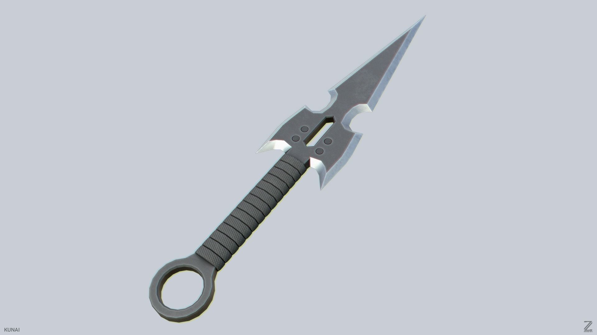 Kunai Low-poly 3D model_7