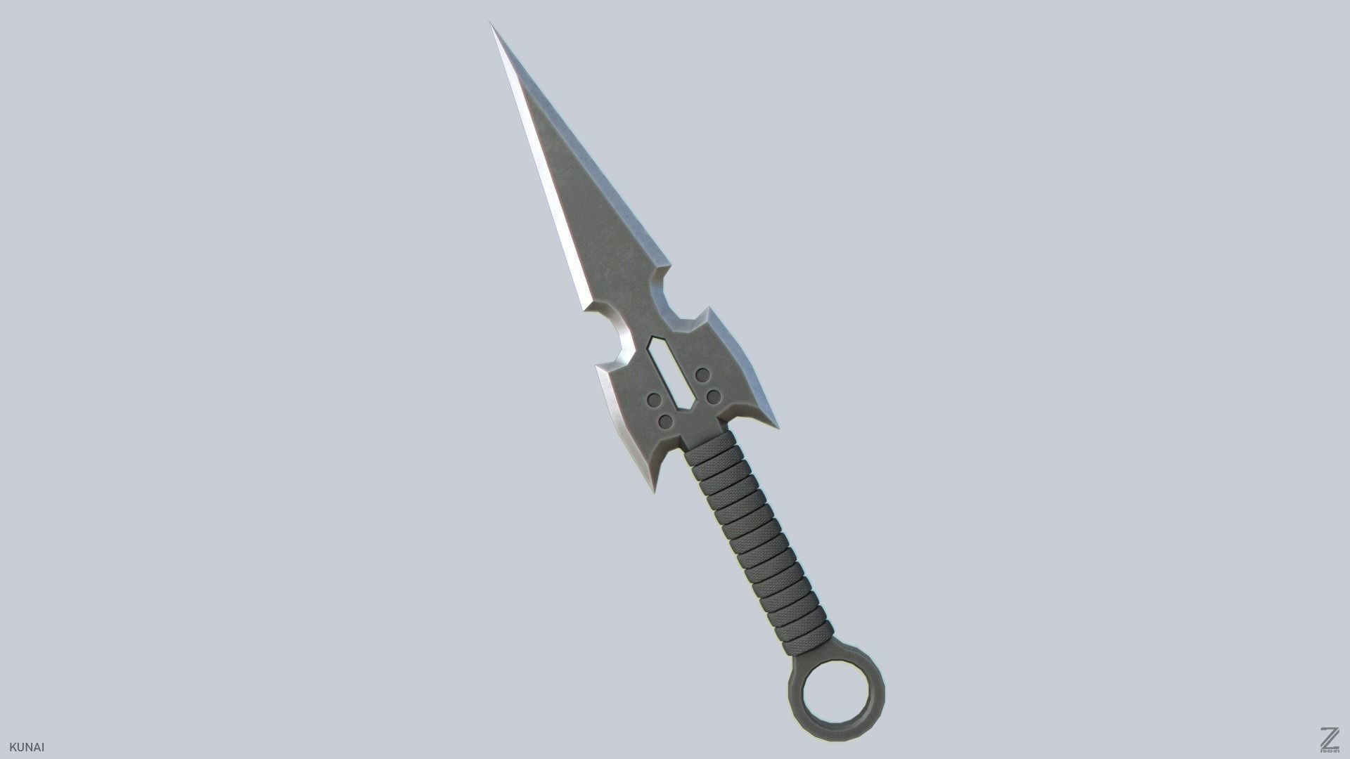 Kunai Low-poly 3D model_4
