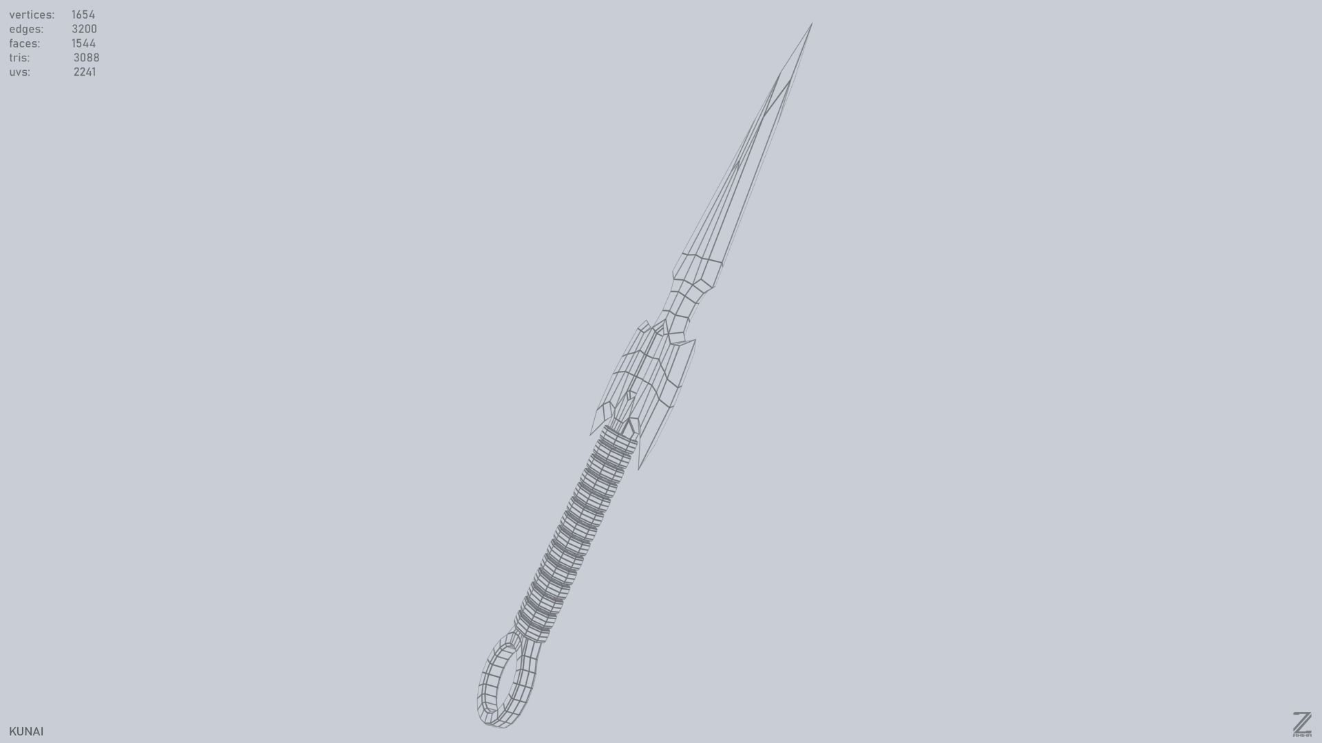 Kunai Low-poly 3D model_12