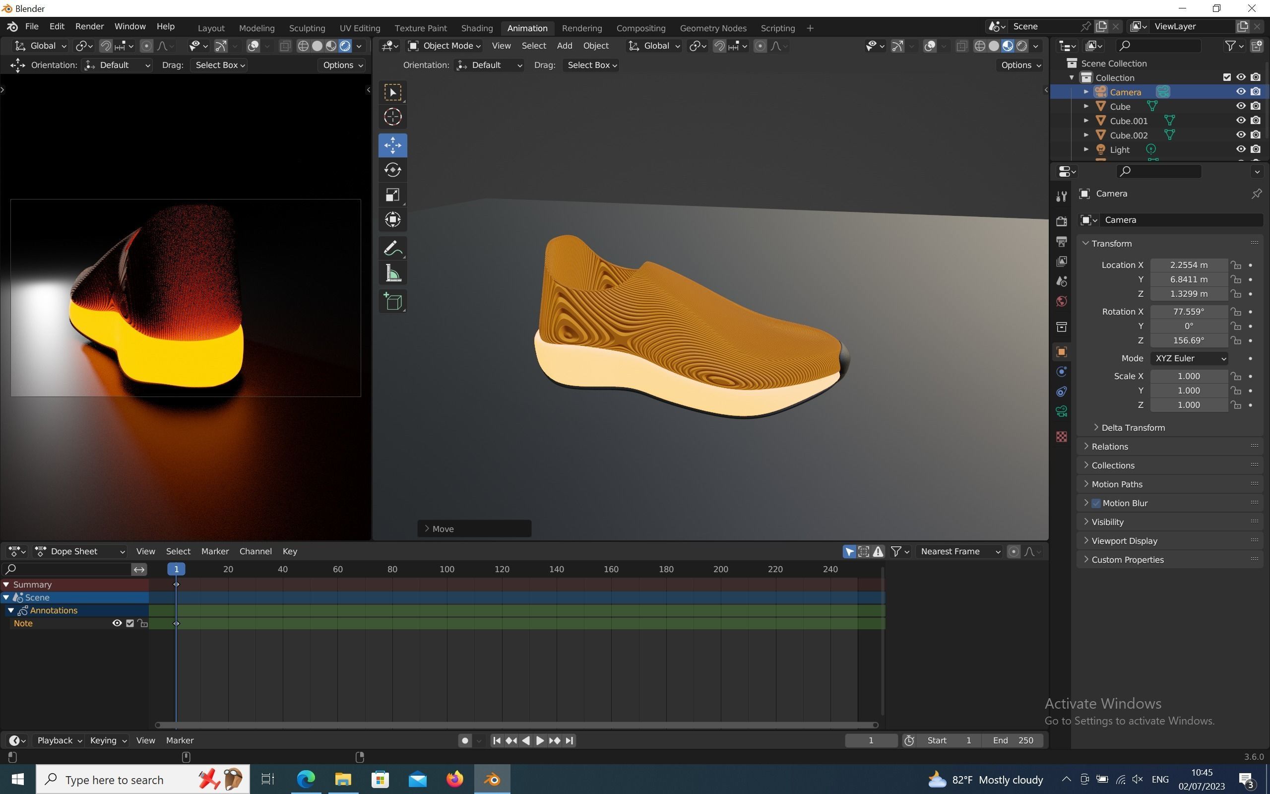 Shoe Blender Low-poly 3D model_4