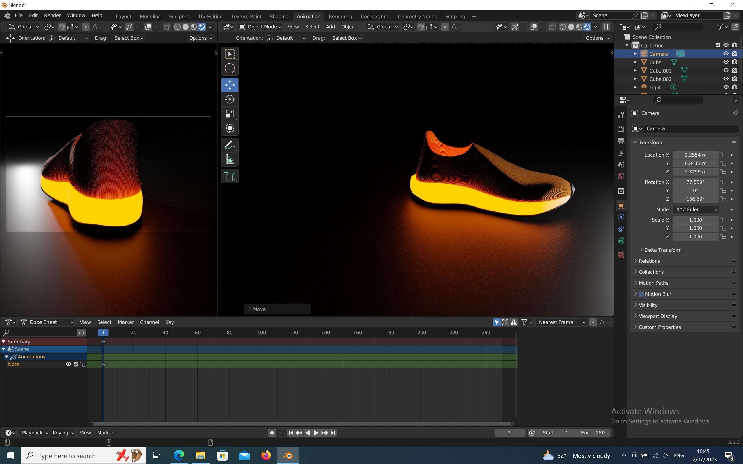 Shoe Blender Low-poly 3D model_3