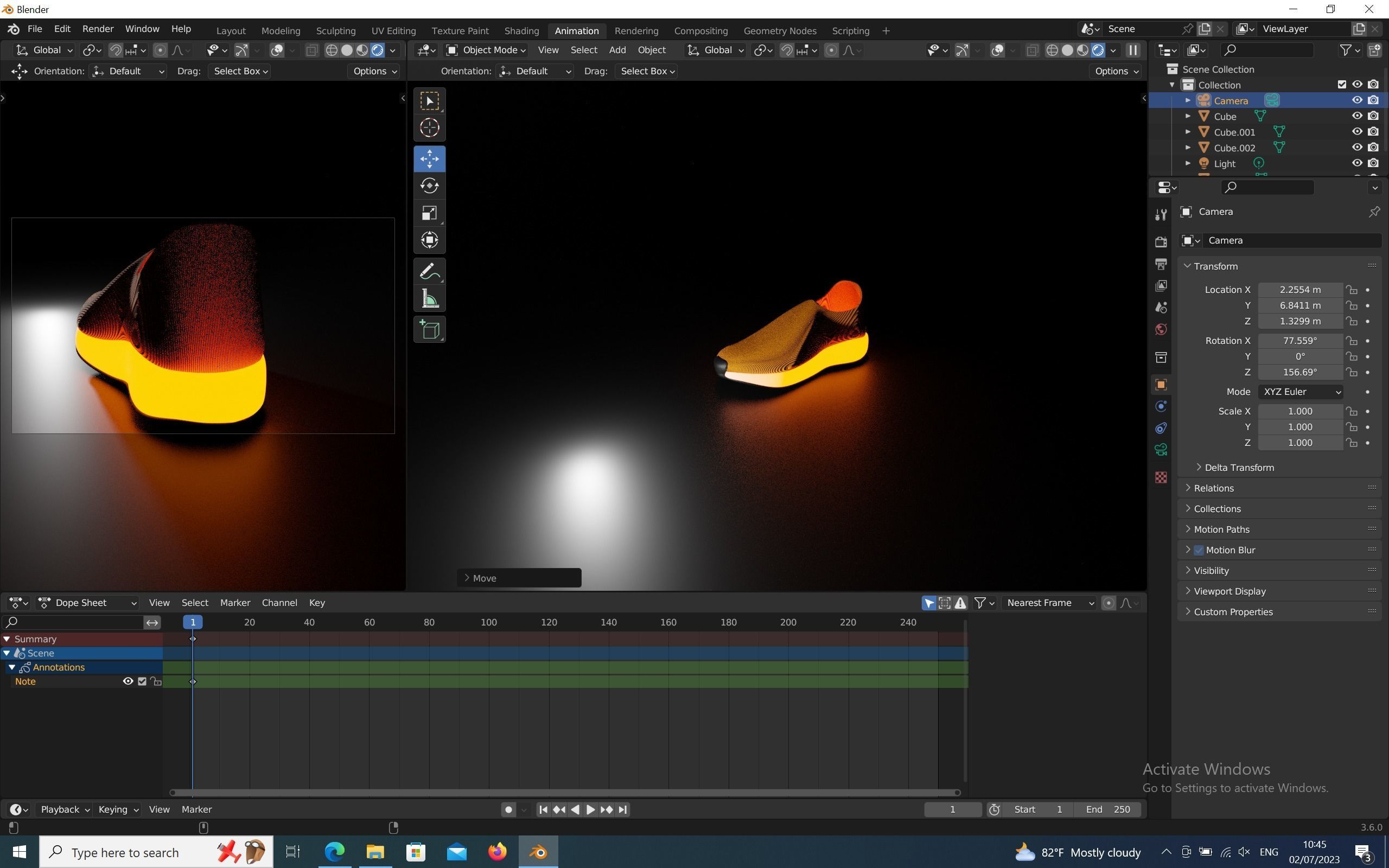 Shoe Blender Low-poly 3D model_8