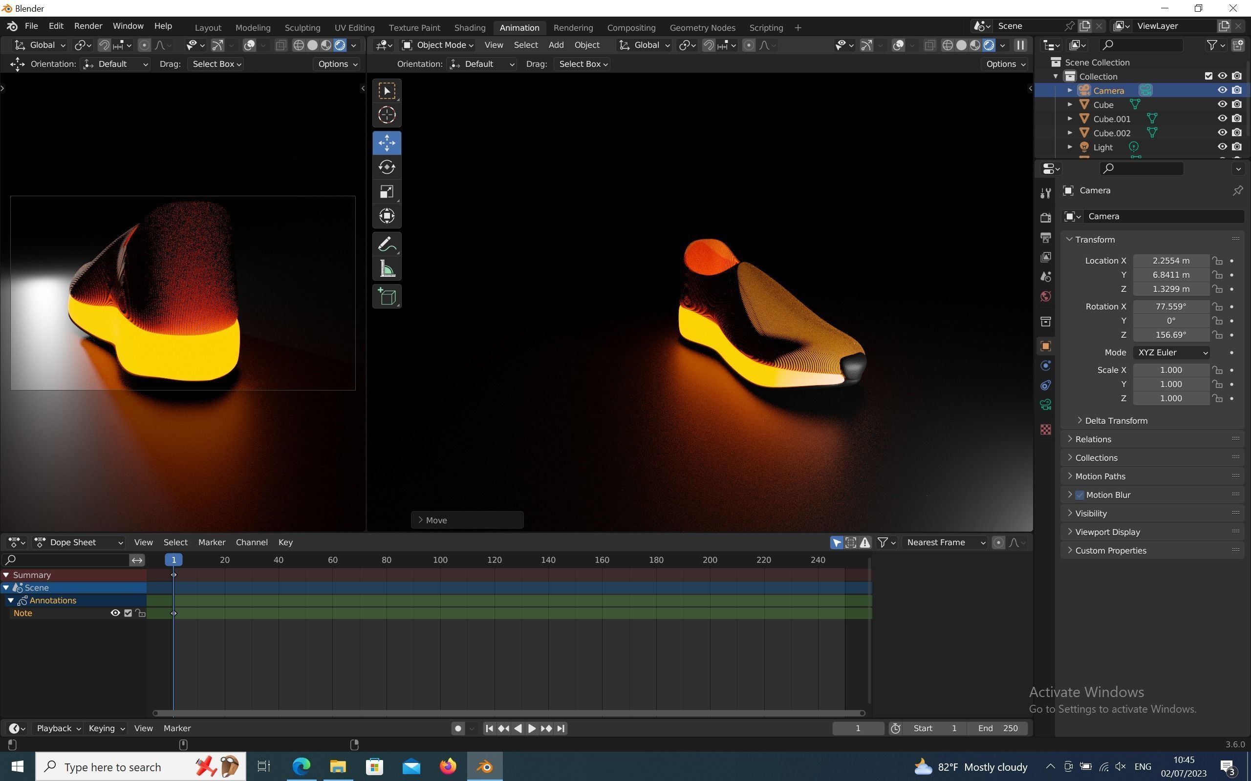 Shoe Blender Low-poly 3D model_9