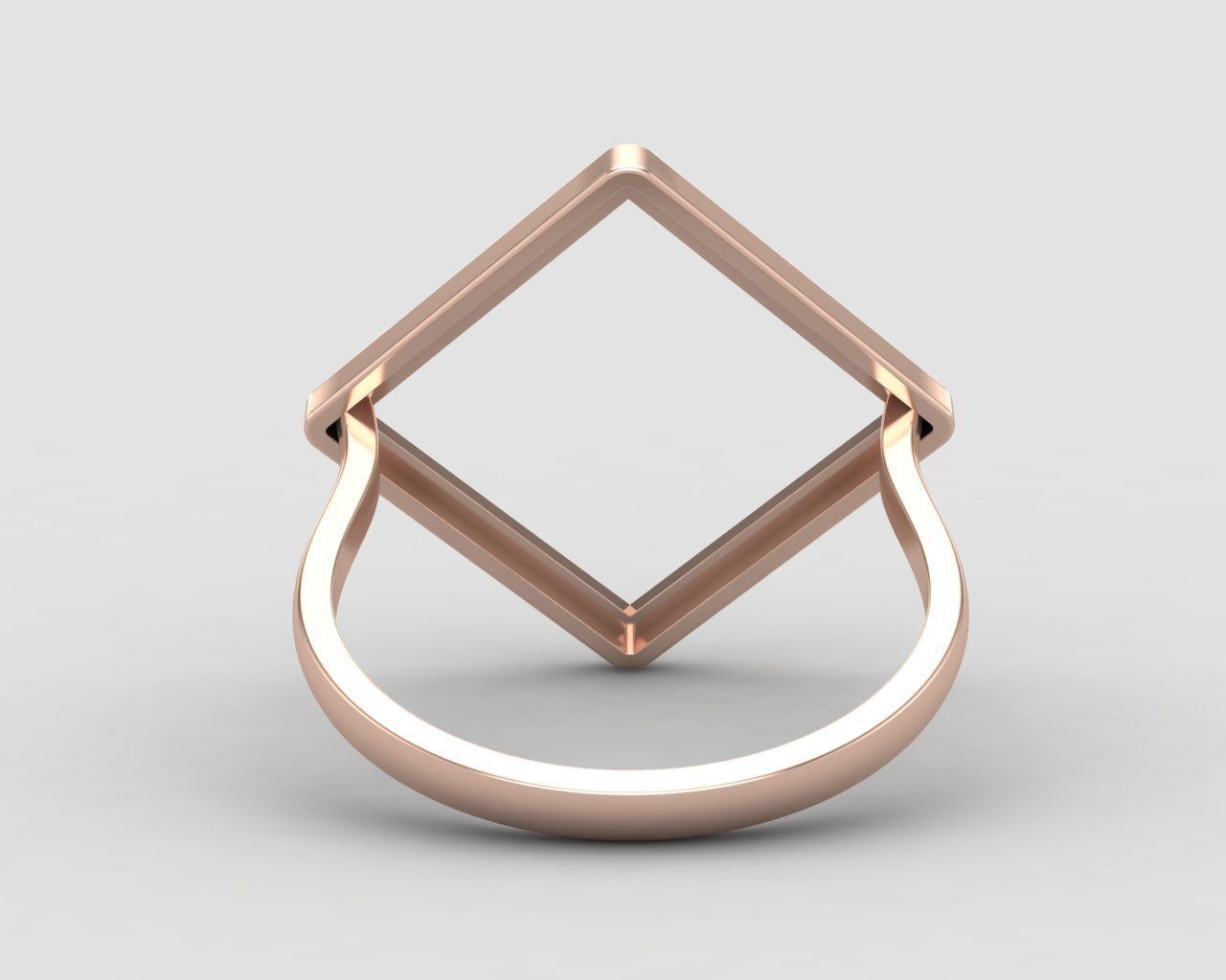 lightweight square minimal ring 110-MW 3D print model_6