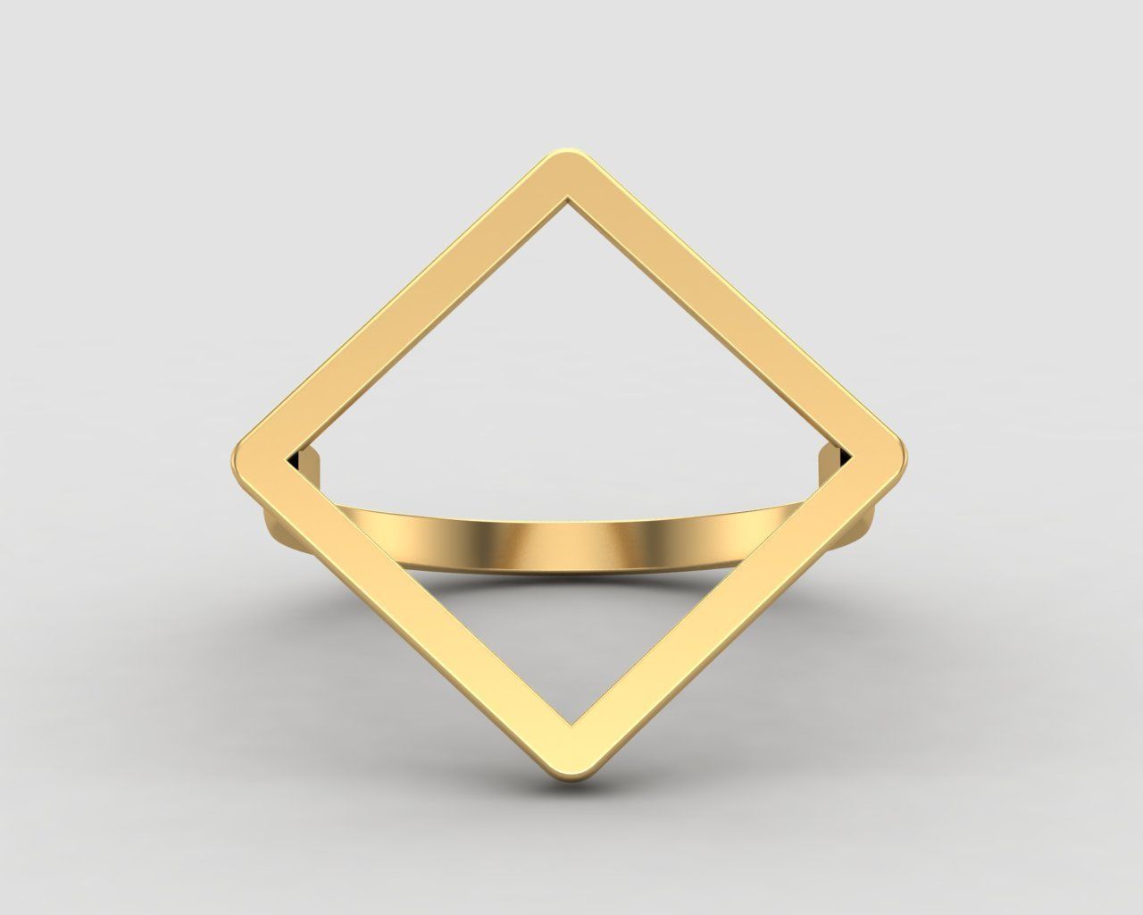 lightweight square minimal ring 110-MW 3D print model_12