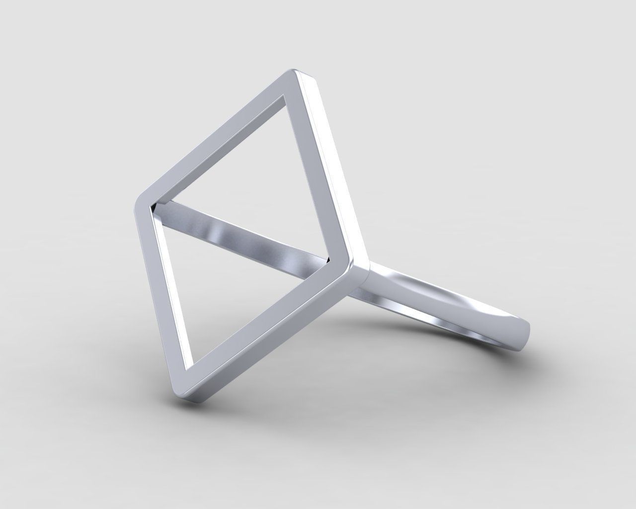 lightweight square minimal ring 110-MW 3D print model_10