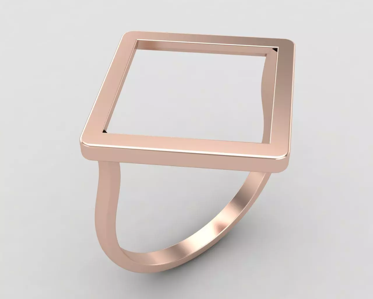 lightweight square minimal ring 110-MW 3D print model_0