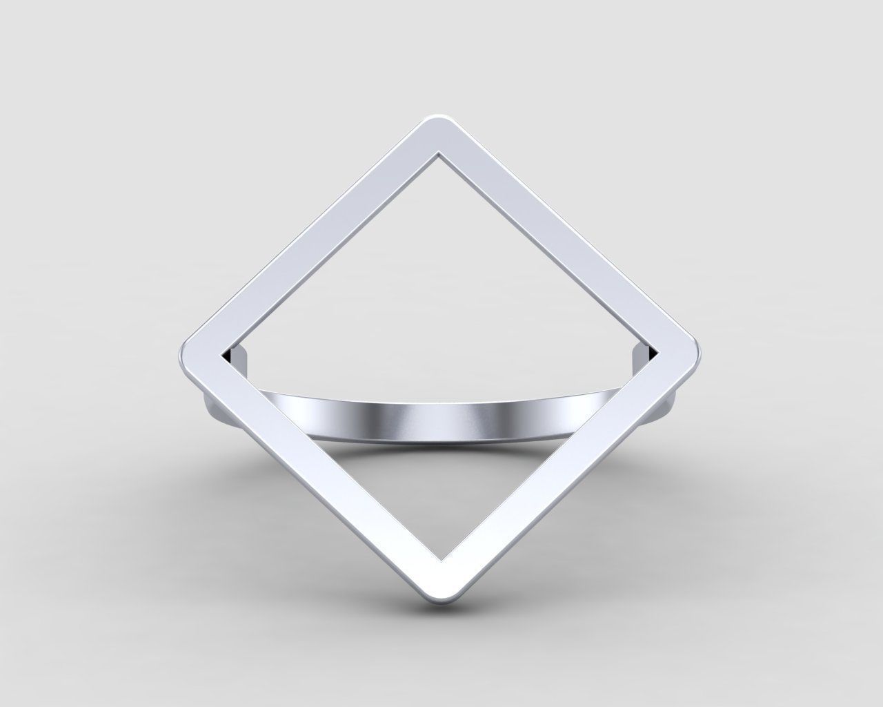 lightweight square minimal ring 110-MW 3D print model_9