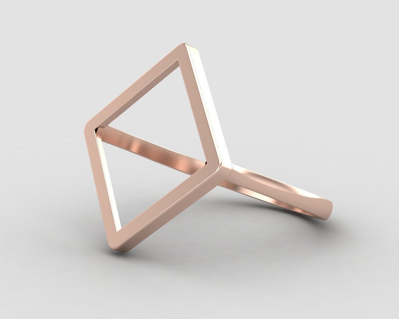 lightweight square minimal ring 110-MW 3D print model_5