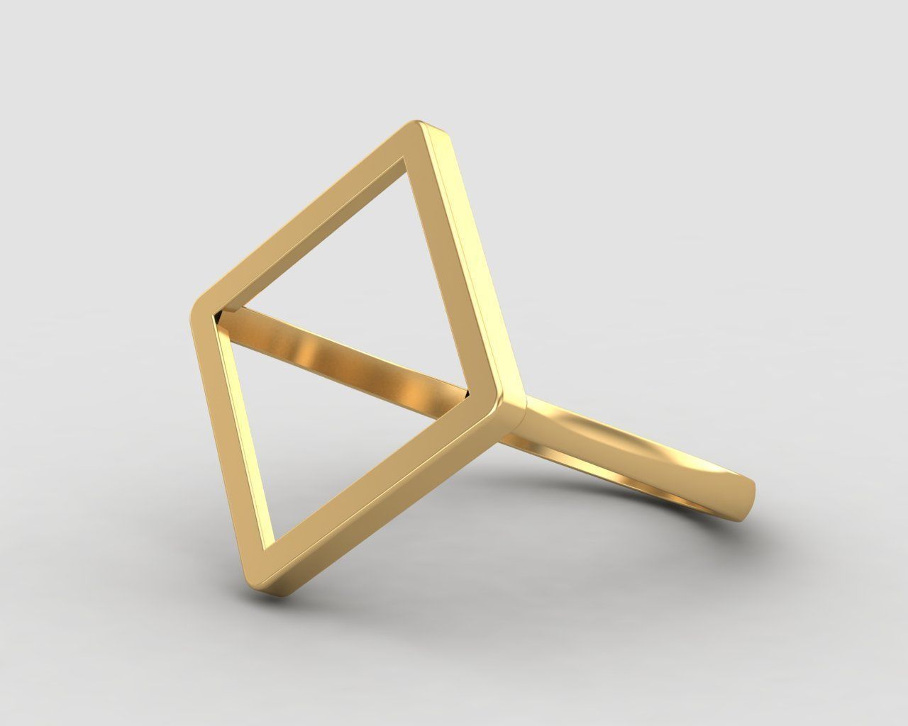 lightweight square minimal ring 110-MW 3D print model_13