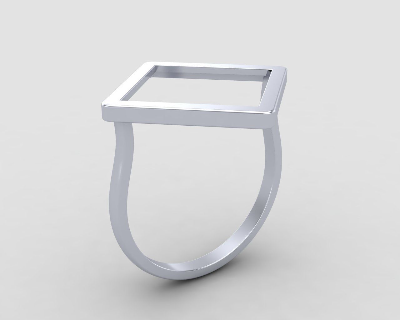 lightweight square minimal ring 110-MW 3D print model_8