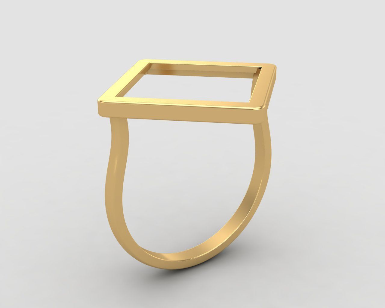 lightweight square minimal ring 110-MW 3D print model_11