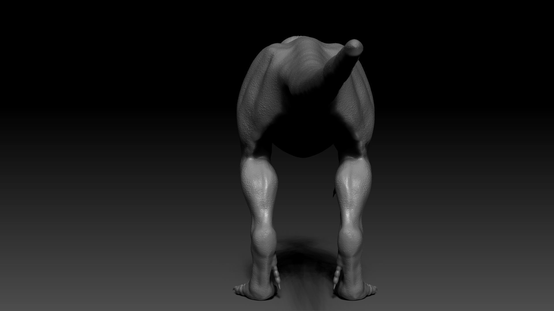 Dinosaur Pachycephalosaurus Sculpt Project 3D model_8