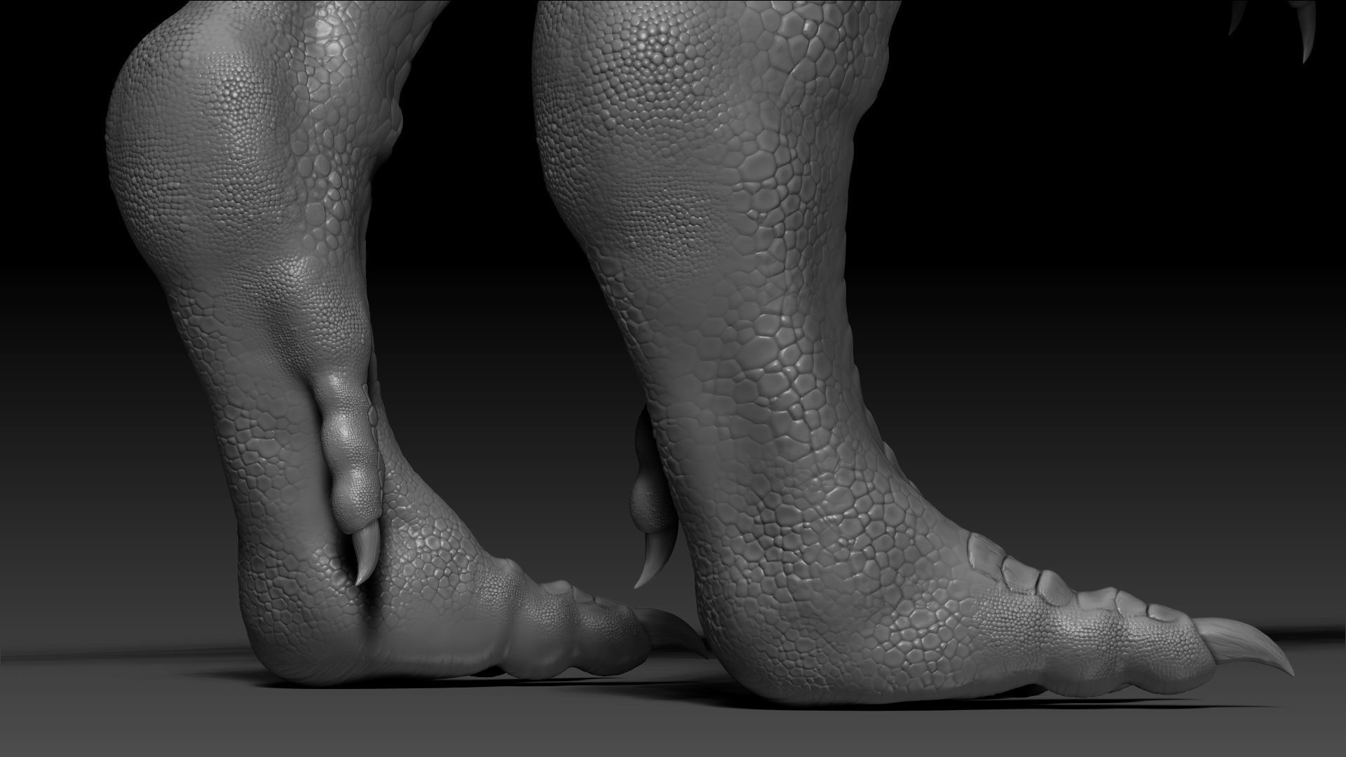 Dinosaur Pachycephalosaurus Sculpt Project 3D model_2