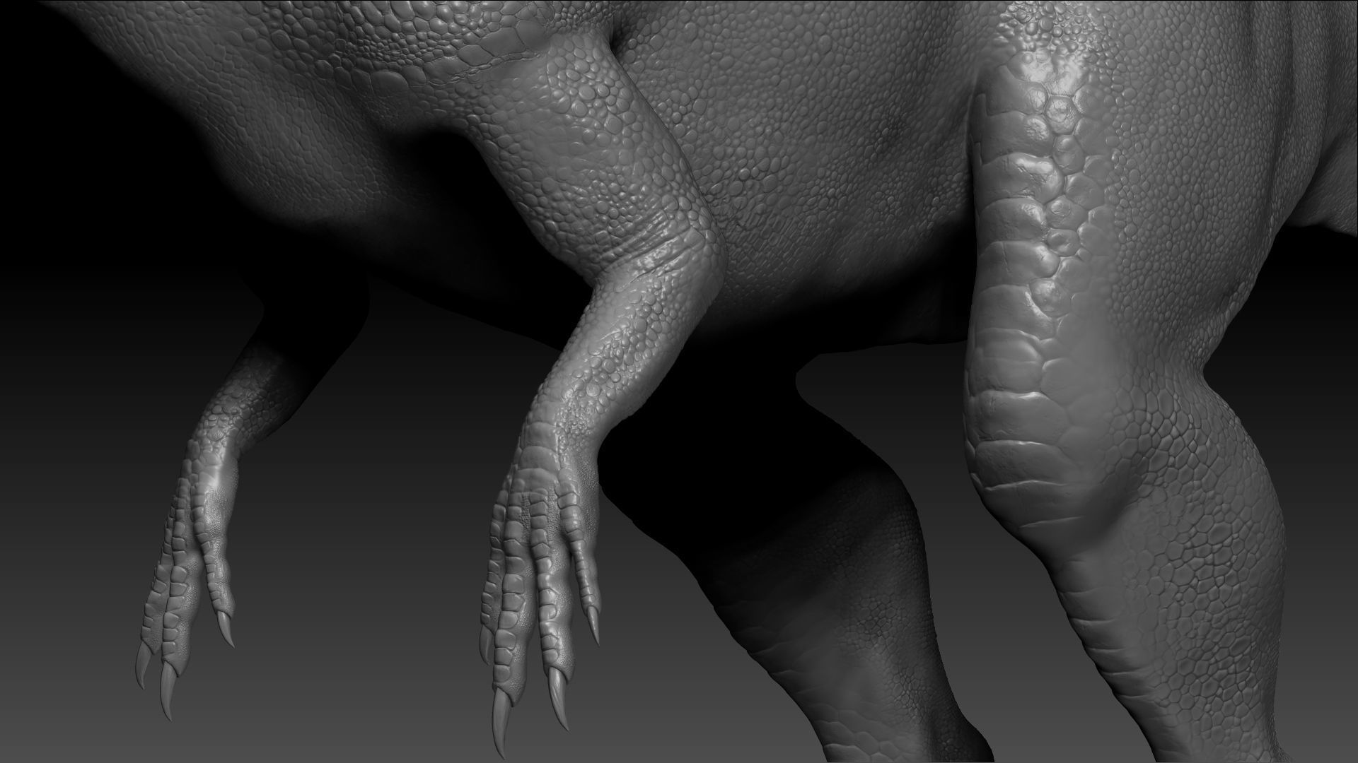 Dinosaur Pachycephalosaurus Sculpt Project 3D model_9