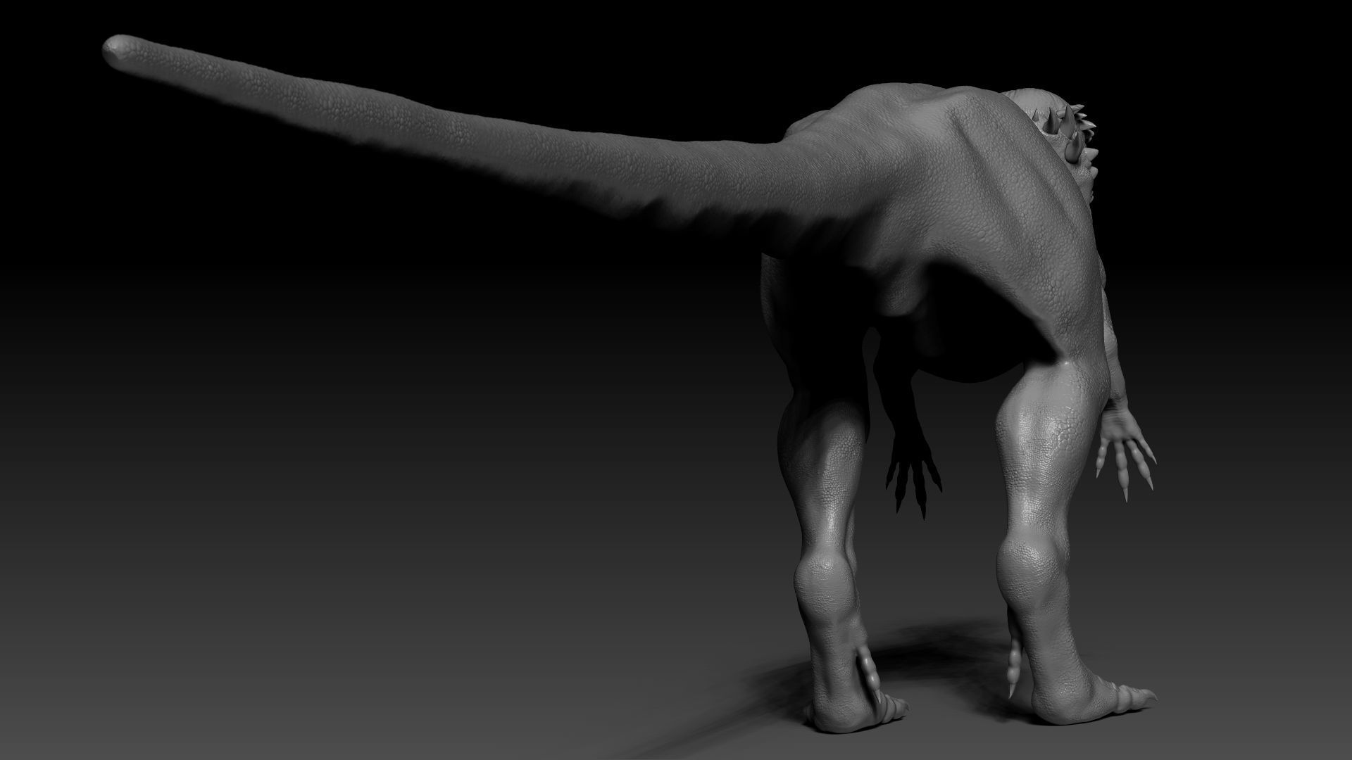 Dinosaur Pachycephalosaurus Sculpt Project 3D model_7