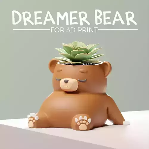 DREAMER BEAR - PLANTER- Plant Pot