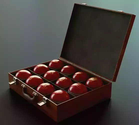 Red Cricket Ball Box Collection 3D model