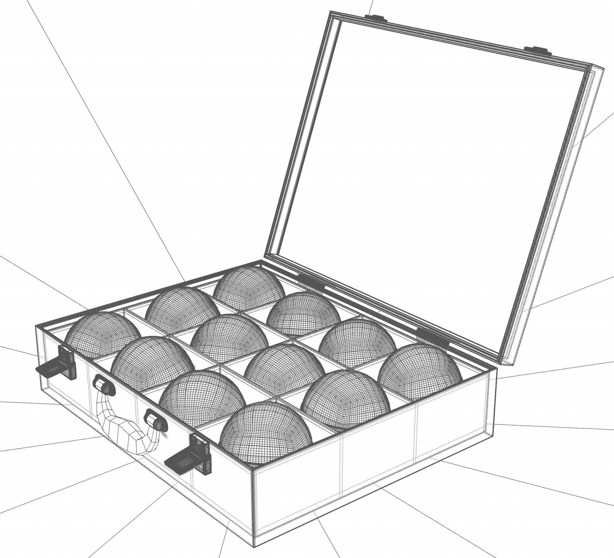 Red Cricket Ball Box Collection 3D model CGTrader