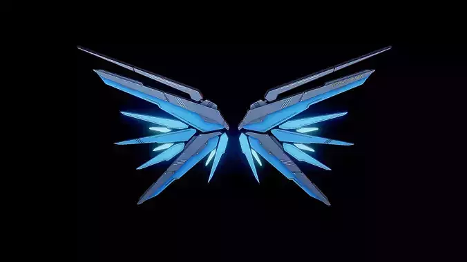 Robot Wings Low-poly 3D model