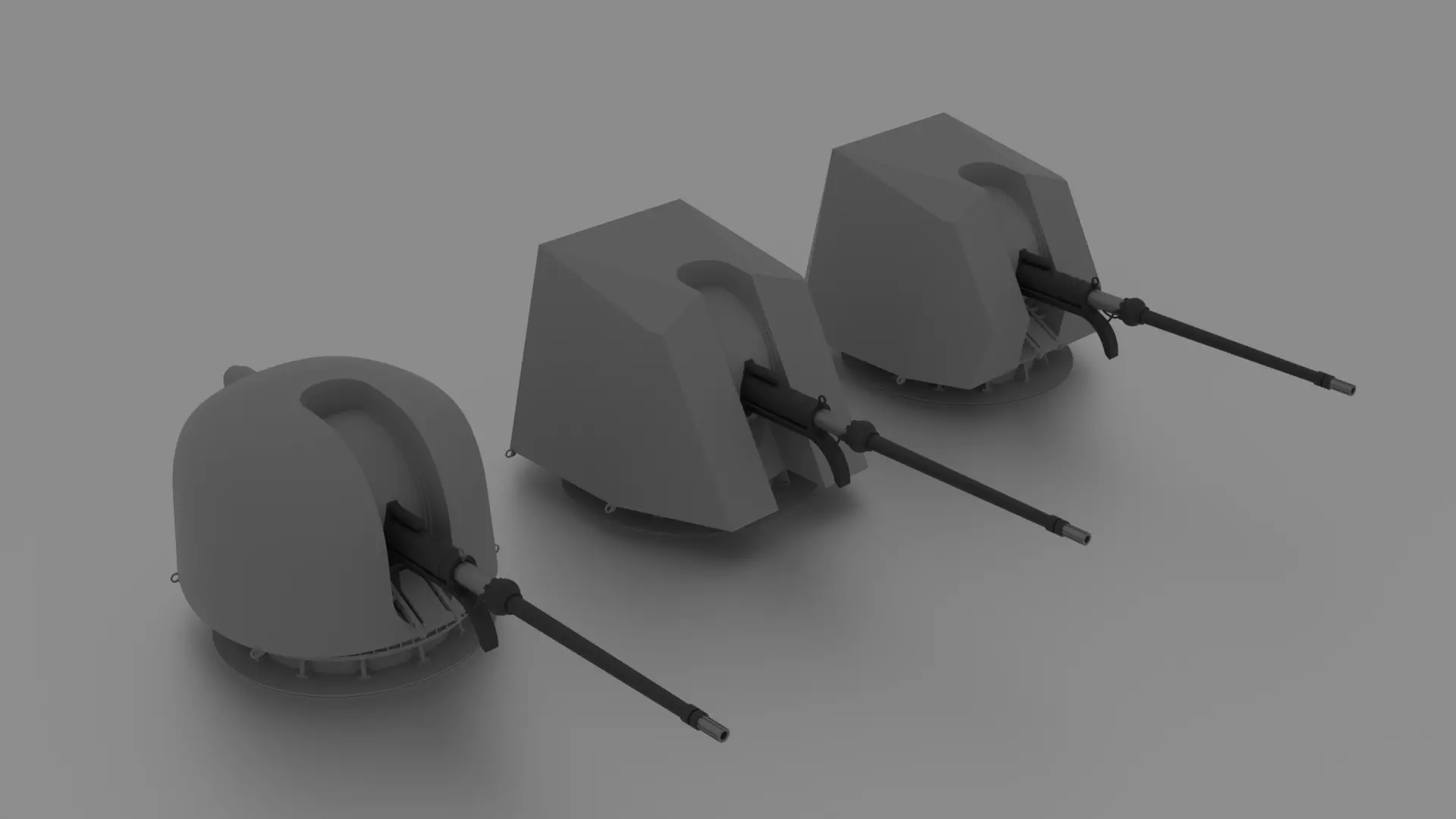 Naval Gun OTO Melara 76mm Family 3D model_0