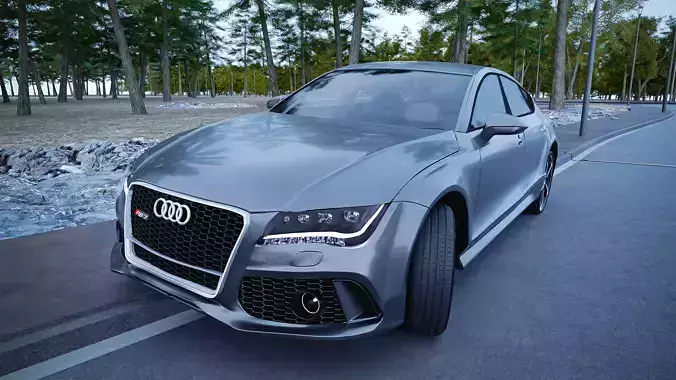 Audi RS7 2013 Sportback Realistic car  3D model