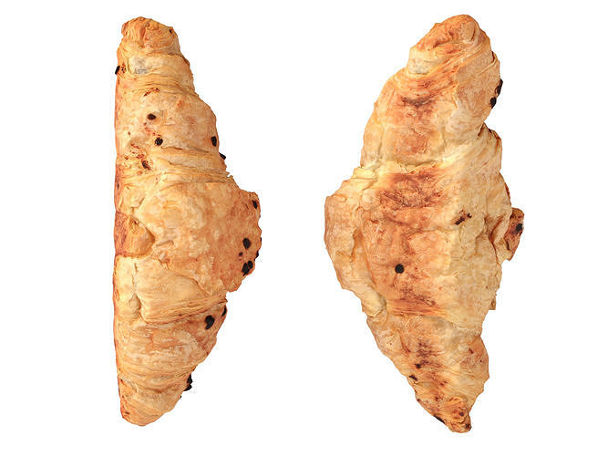Croissant With Chocolate Chip   3D model 6