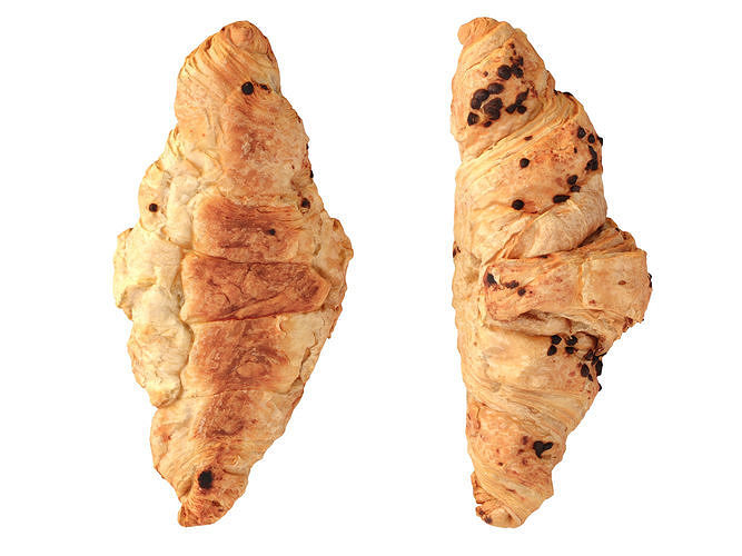 Croissant With Chocolate Chip   3D model 5