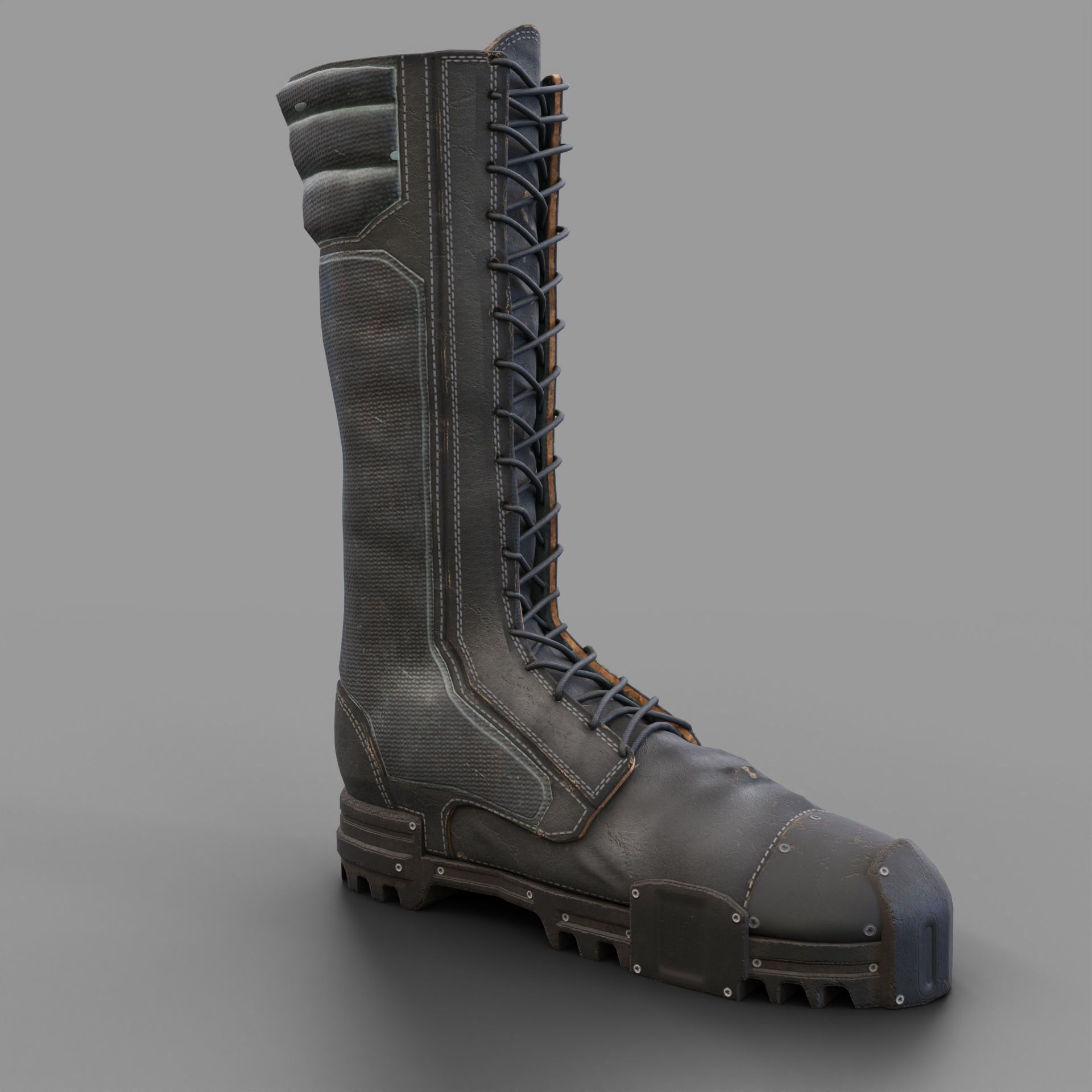 Combat Boots 3D model_4
