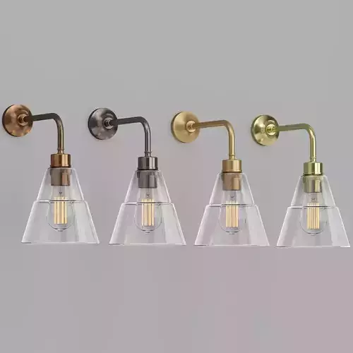 Mullan Lighting - Lyx Clear Glass Cone Modern Wall Light